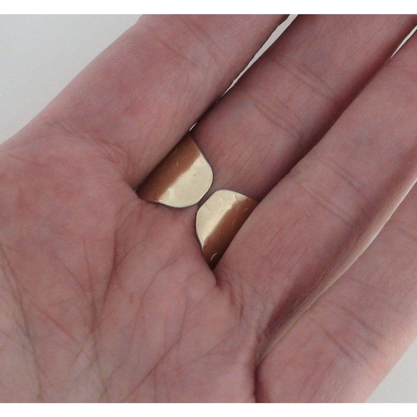 Brass Wide Band Statement Cuff Ring Hammered or Smooth