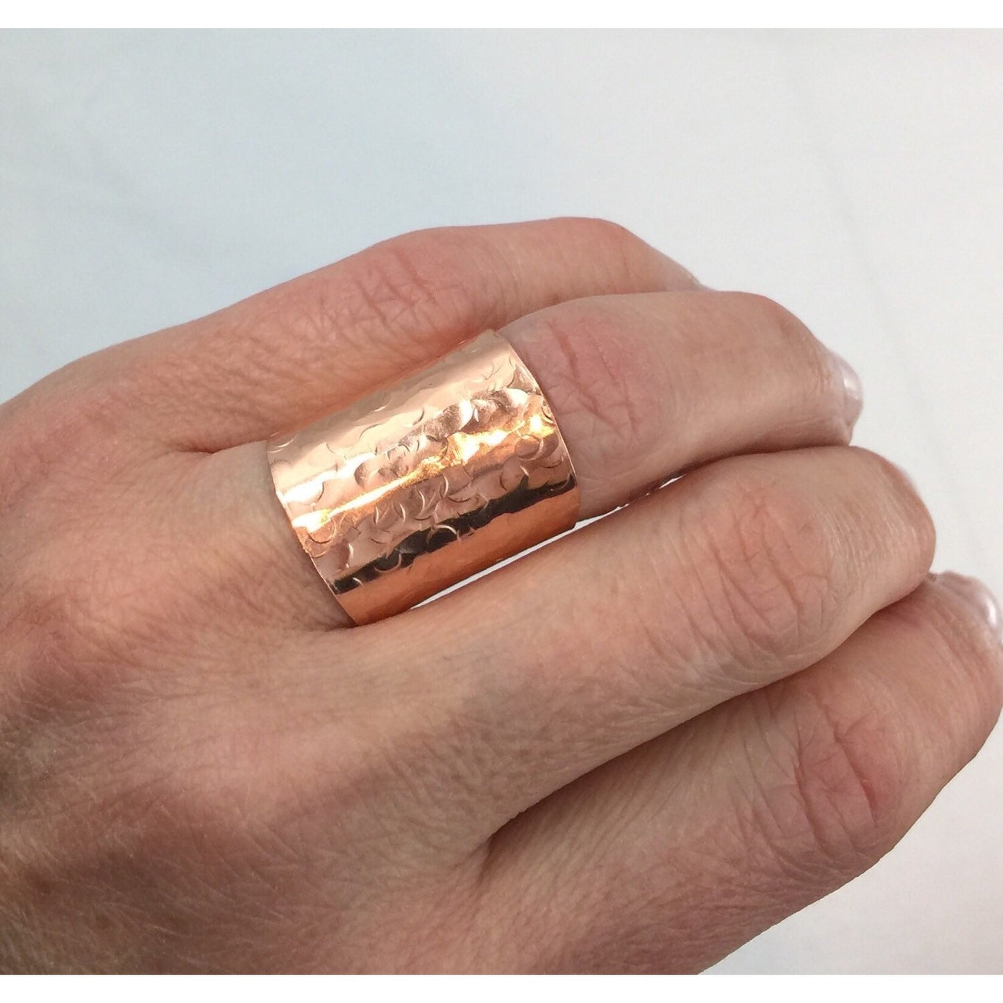 Wide Band Copper Cuff Ring