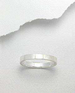 3mm Sterling Silver Wedding Band Stack Ring