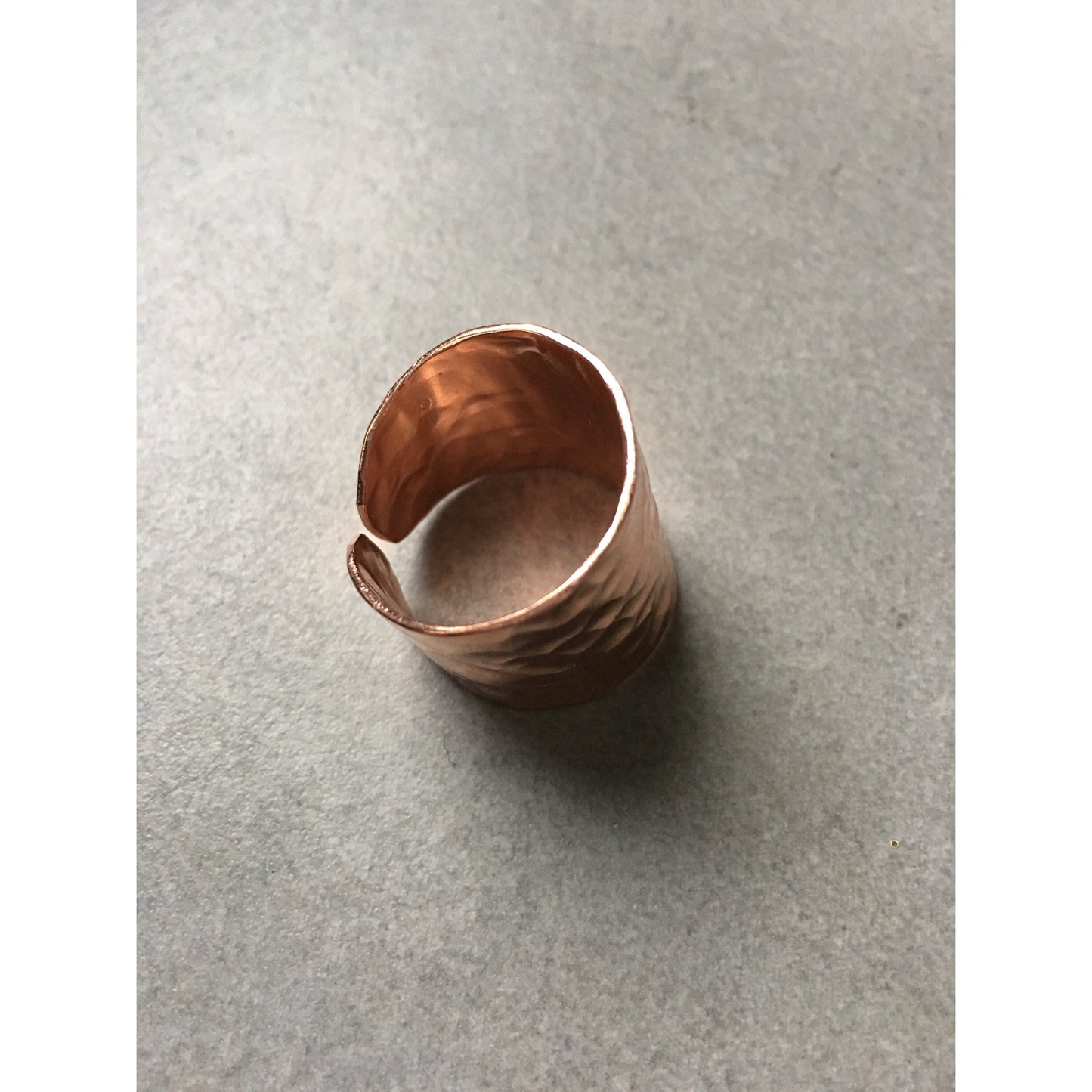 Hammered Textured Copper Cuff Ring