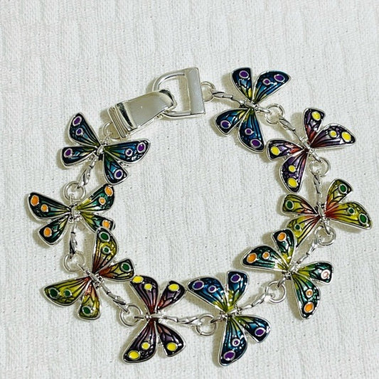 Enamel Butterfly Bracelet